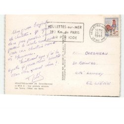VEULETTES-sur-MER: les tennis, l'hôtel des bains vue aérienne 10x15 - très bon état