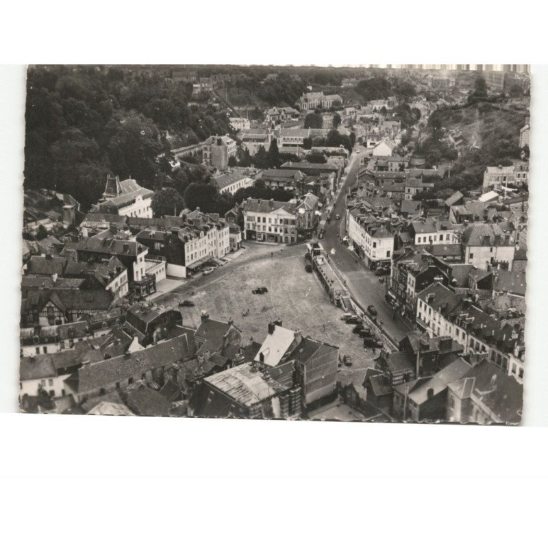 BOLBEC: la place carnot vue aérienne 10x15 - très bon état