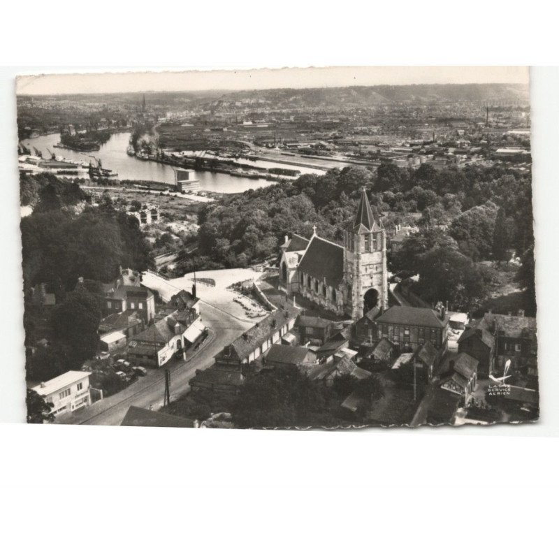 CANTELEU: l'église et vue panoramique sur la seine vue aérienne 10x15 - très bon état