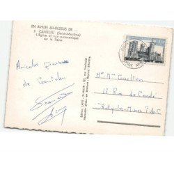 CANTELEU: l'église et vue panoramique sur la seine vue aérienne 10x15 - très bon état