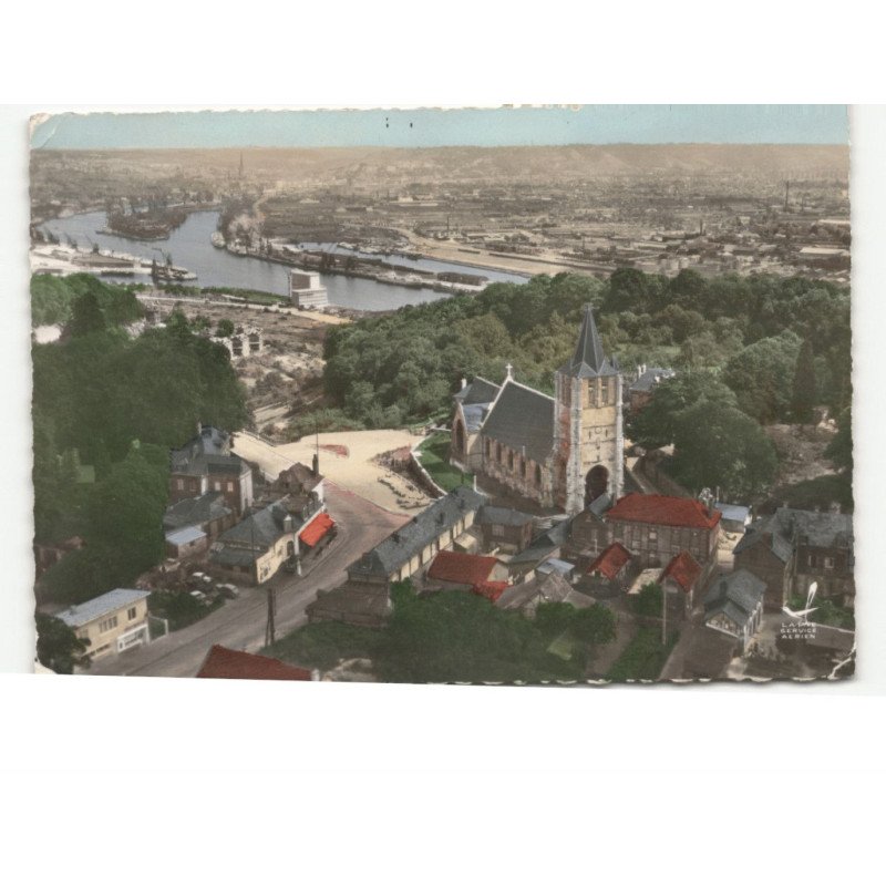 CANTELEU: l'église et vue panoramique sur la seine vue aérienne 10x15 - état