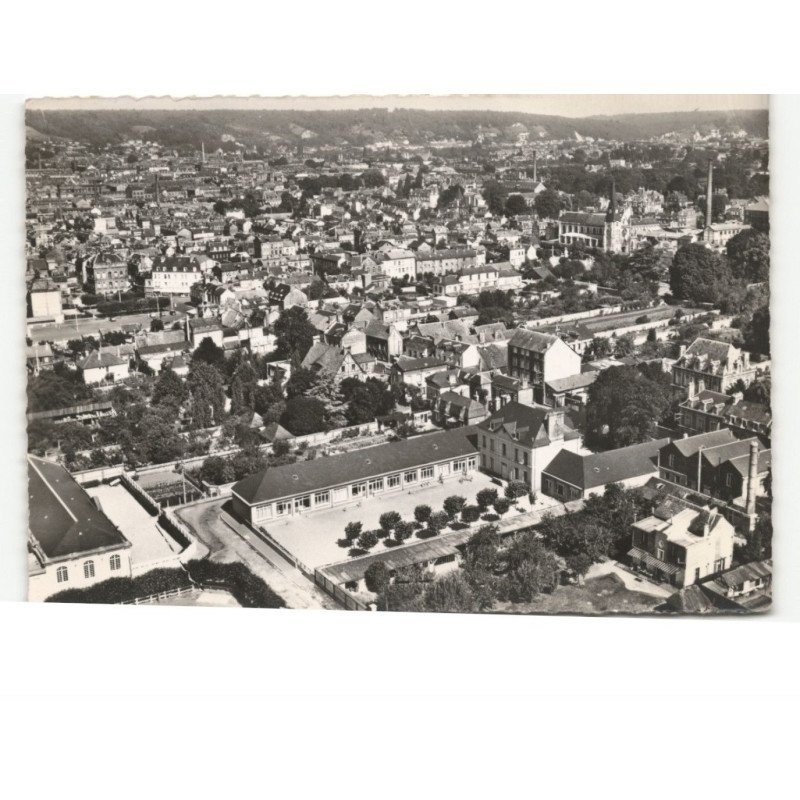 CAUDEBEC-les-ELBEUF: l'école maternelle et vue générale vue aérienne 10x15 - très bon état