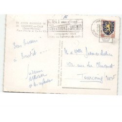 CAUDEBEC-en-CAUX: place d'armes et centre ville vue aérienne 10x15 - très bon état
