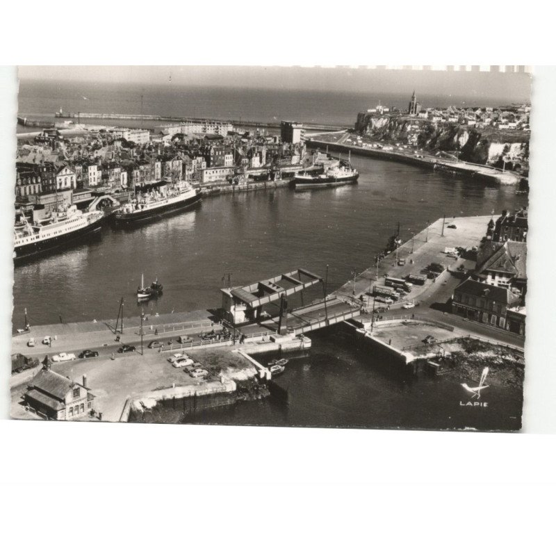 DIEPPE: le pont jehan-ango vue aérienne 10x15 - très bon état
