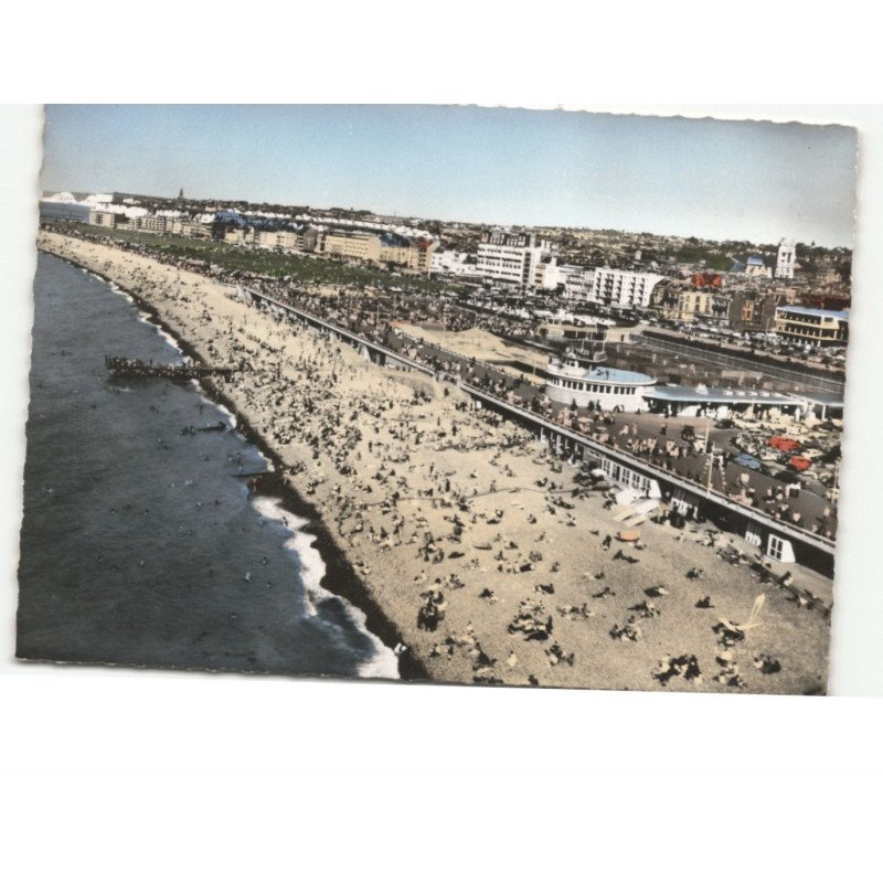 DIEPPE: la plage vue aérienne 10x15 - très bon état