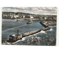 DIEPPE: la jetée, l'entrée du paquebot venant de newhaven vue aérienne 10x15 - état