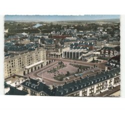 ELBEUF: le théâtre et vue générale vue aérienne 10x15 - très bon état