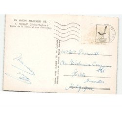 FECAMP: église de la trinité et vue d'ensemble vue aérienne 10x15 - très bon état