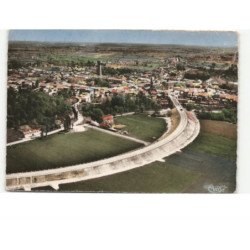 COUTRAS: nouvelle route vue aérienne 10x15 - très bon état