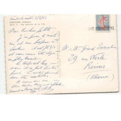 LIBOURNE: vue générale de la ville vue aérienne 10x15 - très bon état