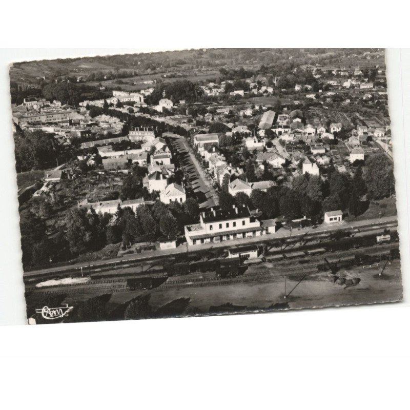SAINTE-FOY-la-GRANDE: perspective sur le quartier de la gare vue aérienne 10x15 - très bon état