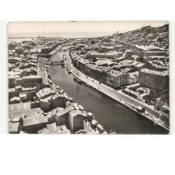 SETE: le canal, les quais et vue générale vue aérienne 10x15 - très bon état