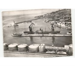 SETE: bassin au pétrole et l'entrée du port vue aérienne 10x15 - très bon état