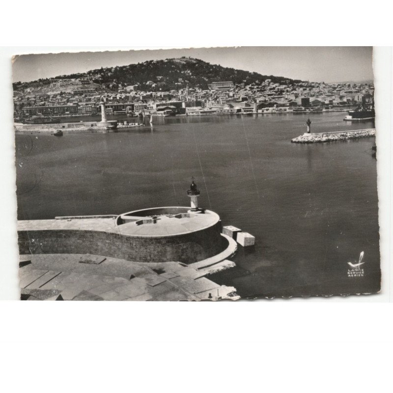 SETE: entrée du port vue aérienne 10x15 - très bon état
