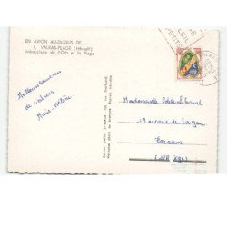 VALRAS-PLAGE: embouchure de l'orb et la plage vue aérienne 10x15 - très bon état
