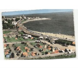 SETE: plage de la corniche, premier plan camping saint-clair vue aérienne 10x15 - très bon état
