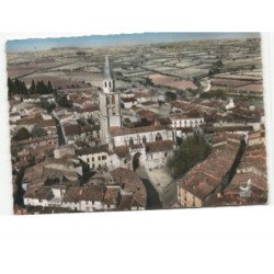 MONTAGNAC: l'église vue aérienne 10x15 - très bon état
