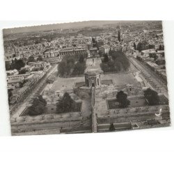 MONTPELLIER: jardin du peyrou et statue louis XIV vue aérienne 10x15 - très bon état