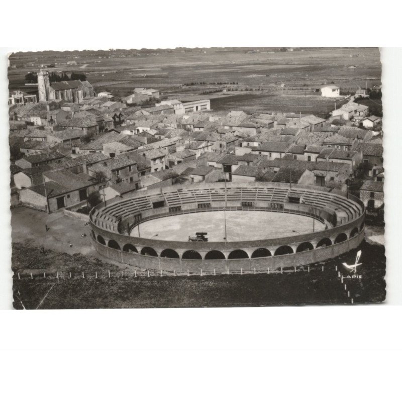 PEROLS: les arènes vue aérienne 10x15 - très bon état