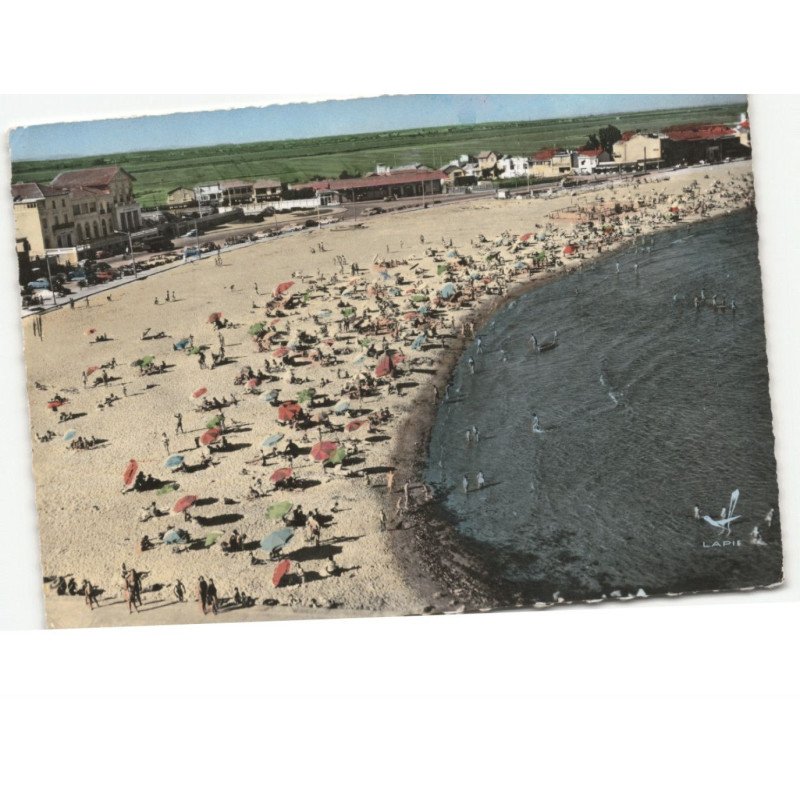 PALAVAS-les-FLOTS: la plage rive gauche vue aérienne 10x15 - très bon état