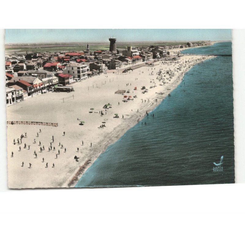 PALAVAS-les-FLOTS: plage rive droite vue aérienne 10x15 - très bon état