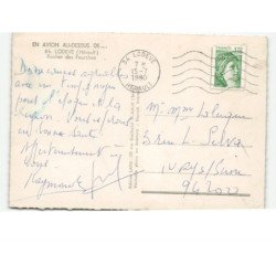 LODEVE: rocher des fourches vue aérienne 10x15 - état
