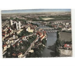 BEZIERS: saint-nazaire et les ponts vue aérienne 10x15 - très bon état