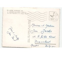 CAUSSE-de-la-SELLE: le pont bertrand et le vieux moulin vue aérienne 10x15 - très bon état