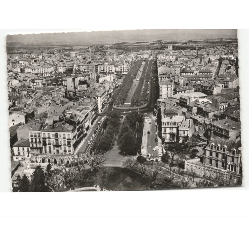BEZIERS: les allées Paul Riquet vue aérienne 10x15 - très bon état