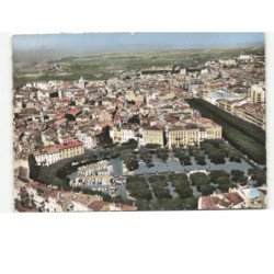 BEZIERS: place de la citadelle allées paul riquet vue aérienne 10x15 - très bon état
