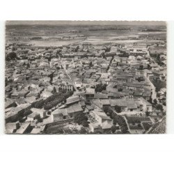 BESSAN: vue générale, le centre, mairie et grande rue vue aérienne 10x15 - très bon état