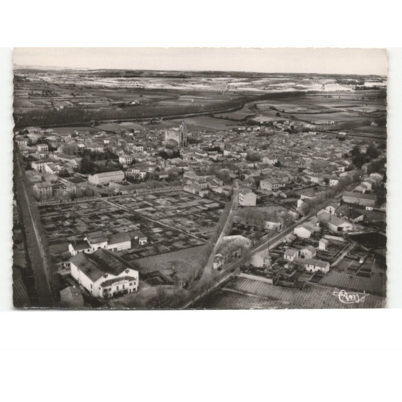 CAPESTANG: vue panoramique vue aérienne 10x15 - très bon état