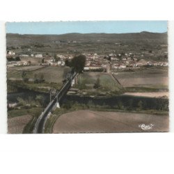 CANET: vue générale et le pont sur l'hérault vue aérienne 10x15 - très bon état