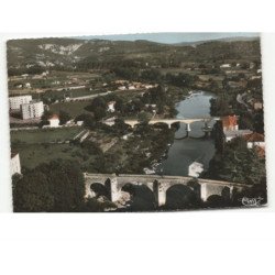 GANGES: les deux ponts vue aérienne 10x15 - état