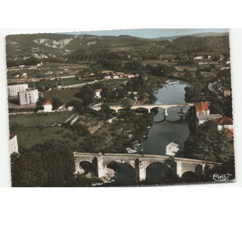 GANGES: les deux ponts vue aérienne 10x15 - état