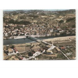 CESSENON-sur-ORB: vue générale et le pont sur l'orb vue aérienne 10x15 - très bon état