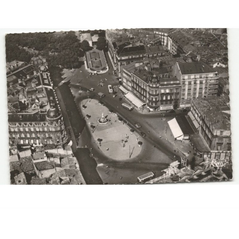 MONTPELLIER: place de la comédie et l'esplanade vue aérienne 10x15 - état