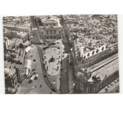 MONTPELLIER: place de la comédie et le théâtre vue aérienne 10x15 - très bon état