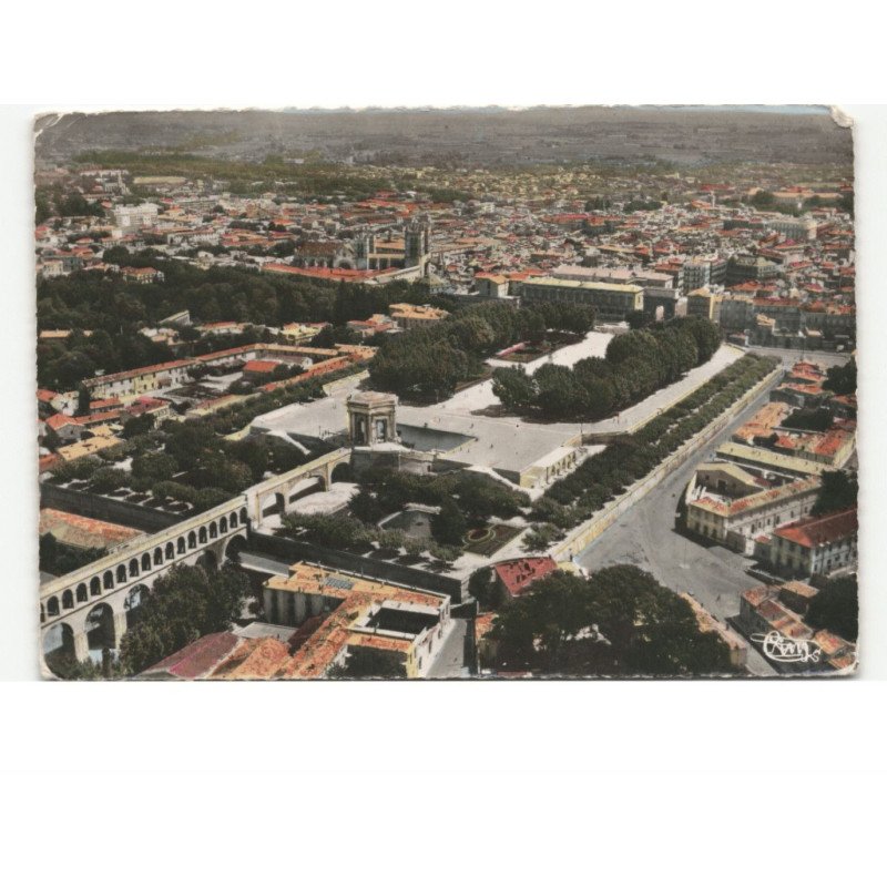 MONTPELLIER: vue générale vue aérienne 10x15 - état