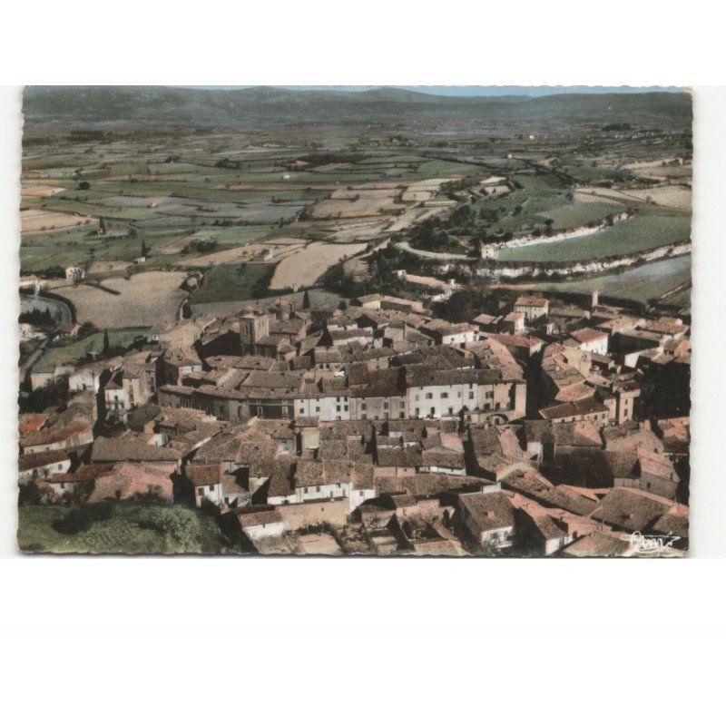 LE POUGET: centre ville vue aérienne 10x15 - état
