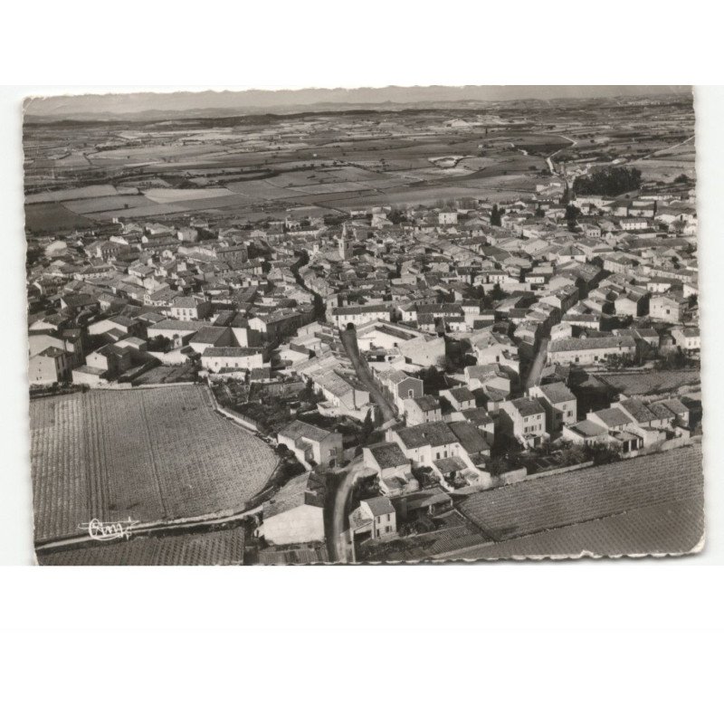 PUISSERGUIER: vue générale vue aérienne 10x15 - très bon état