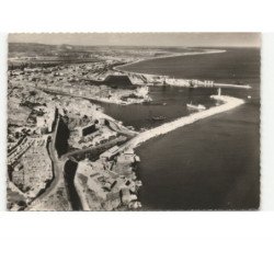 SETE: entrée du port et bassin aux pétroles vue aérienne 10x15 - très bon état
