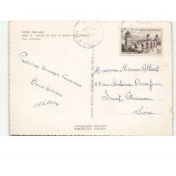 SETE: entrée du port et bassin aux pétroles vue aérienne 10x15 - très bon état
