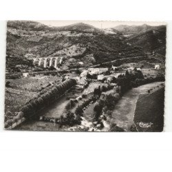 LA TOUR-sur-ORB: dans le fond, à droite, boussagues, le vieux village et le viaduc vue aérienne 10x15 - très bon état