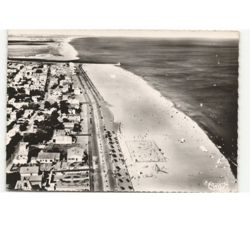 VALRAS-PLAGE: perspective de la plage et le boulveard front de mer vue aérienne 10x15 - très bon état