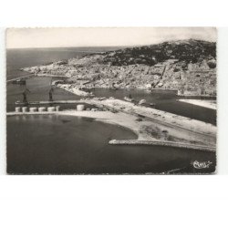 SETE: entrée du nouveau port et bassin à pétrole vue aérienne 10x15 - état