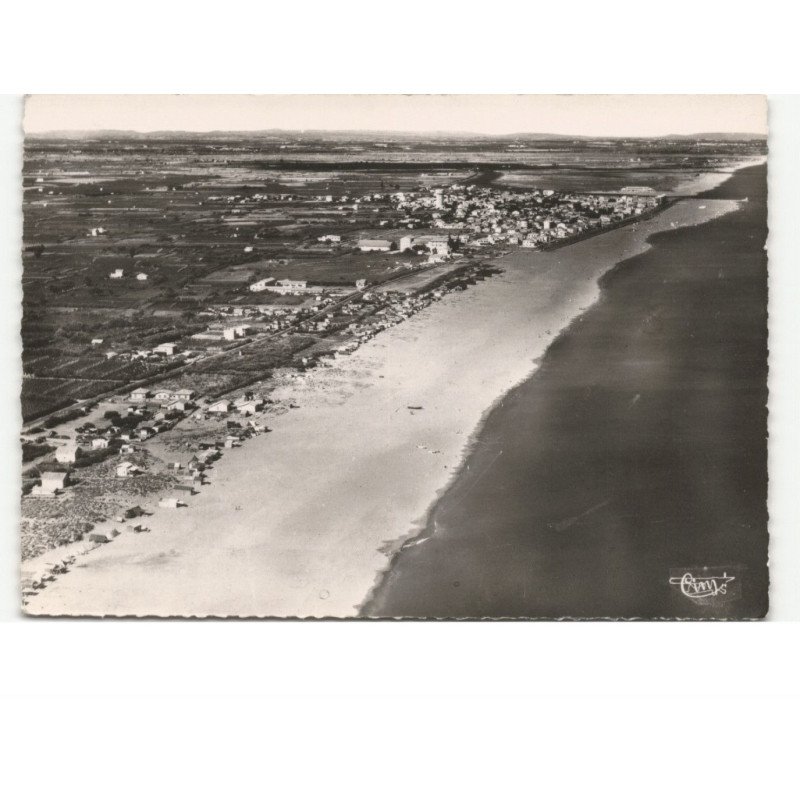 VALRAS-PLAGE: vue panoramique de la plage vue aérienne 10x15 - très bon état