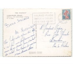 VALRAS-PLAGE: vue panoramique de la plage vue aérienne 10x15 - très bon état