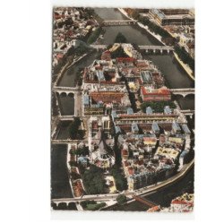 PARIS: l'ile de la cité vue aérienne 10x15 - très bon état