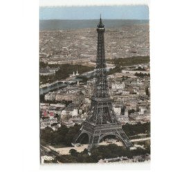 PARIS: la tour eiffel, vue panoramique vue aérienne 10x15 - très bon état